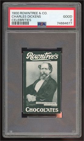 1900 Rowntree & Co Celebrities Charles Dickens PSA 2 GOOD