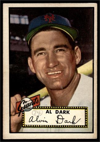 1952 Topps #351 Al Dark High # VG-VGEX (MK)