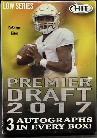 2017 Sage Hit Premier Draft Low Series Football Blaster Box Factory Sealed