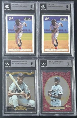 (4) 1995 Vladimir Guerrero RC Lot All BGS 9