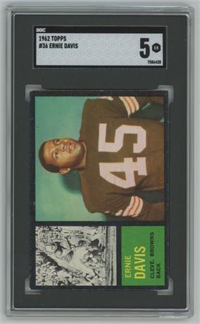 1962 Topps #36 Ernie Davis RC SP SGC 5 EX Good Centering