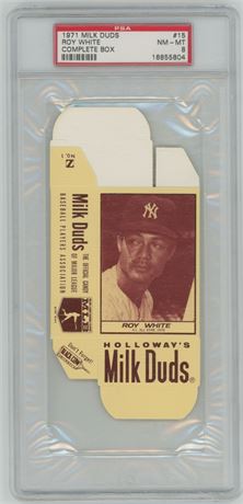 1971 Milk Duds #15 Roy White Complete Box PSA 8 NMMT Pop 4