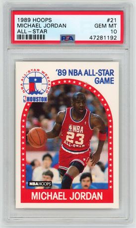 1989 Hoops #21 Michael Jordan All-Star PSA 10 GEM MINT