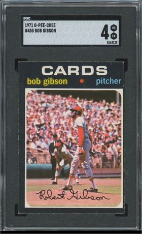 1971 O-Pee-Chee #450 Bob Gibson SGC 4 VGEX RARE (READ)