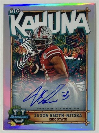 2022 Bowman Chrome U 129/150 Jaxon Smith-Njigba RC Big Kahuna Auto