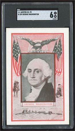 1910 A-329 JI Austen Co PC George Washington SGC 6 EXMT Scarce