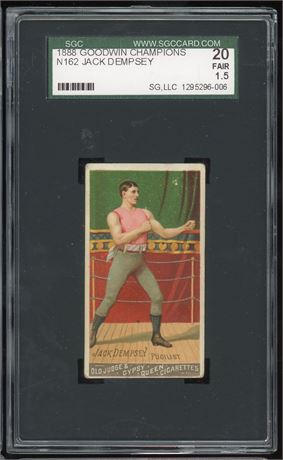 1888 N162 Goodwin Champions Jack Dempsey SGC 1.5 FAIR