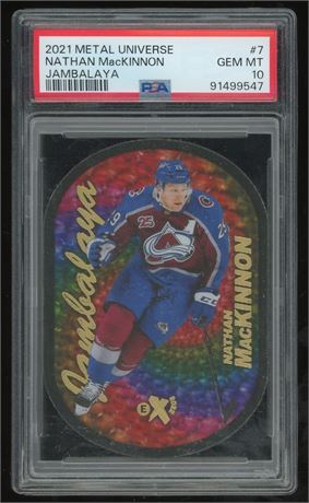 2021 Metal Universe #7 Nathan MacKinnon Jambalaya PSA 10 GEM MINT
