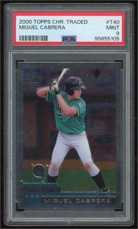 2000 Topps Chrome Traded Miguel Cabrera RC PSA 9 MINT