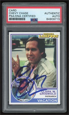Chevy Chase (Clark Griswold) PSA DNA Certified Authentic Auto on Custom Card