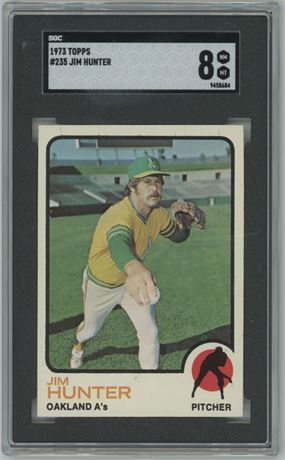 1973 Topps #235 Jim "Catfish" Hunter SGC 8 NMMT