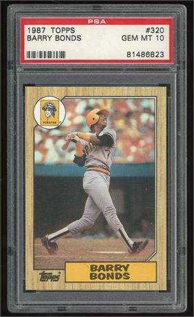 1987 Topps #320 Barry Bonds RC PSA 10 GEM MINT