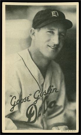 1936 Goudey Wide Pen Premium R314 Goose Goslin Low Grade (Crease)