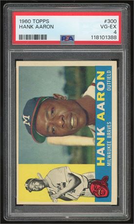 1960 Topps #300 Hank Aaron PSA 4 VGEX
