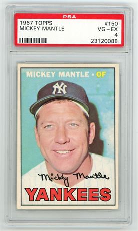 1967 Topps #150 Mickey Mantle PSA 4 VGEX