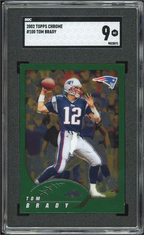 2002 Topps Chrome #100 Tom Brady SGC 9 MINT