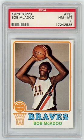 1973 Topps #135 Bob McAdoo RC PSA 8 NMMT