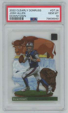 2022 Clearly Donruss Josh Allen Downtown PSA 10 GEM MINT