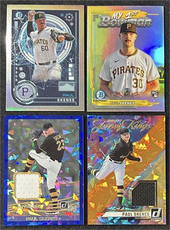 2024 Paul Skenes RC Lot w/ 2 Patches and 1st Bowman