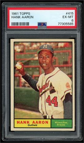 1961 Topps #415 Hank Aaron PSA 6