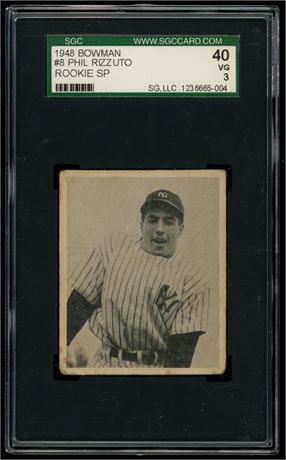 1948 Bowman #8 Phil Rizzuto RC SP SGC 3 VG