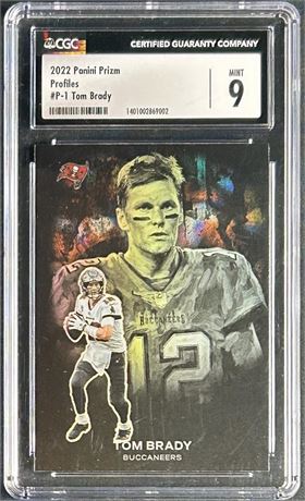 2022 Panini Prizm Tom Brady Profiles CGC 9 MINT SSP Case Hit