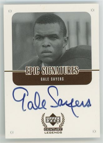 1999 Upper Deck Century Legends Epic Signatures On Card Auto Gale Sayers