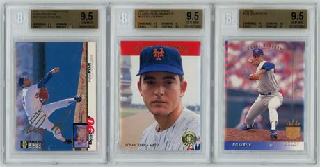 1993-1995 Nolan Ryan BGS 9.5 GEM MINT Graded Lot (3)