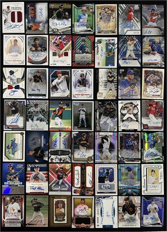 Baseball Auto Lot (50) w/ 13 #'d cards