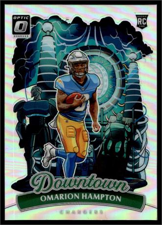 2025 Panini Donruss Optic #16 Omarion Hampton Downtown Prizm SSP