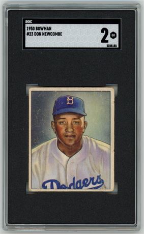 1950 Bowman #23 Don Newcombe RC SGC 2 GOOD