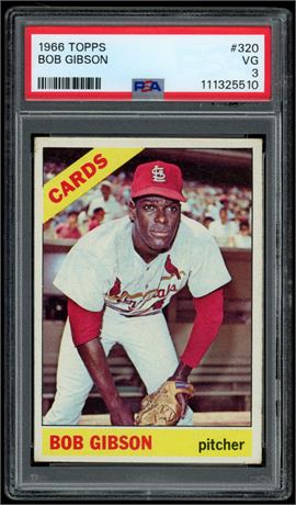 1966 Topps #320 Bob Gibson PSA 3