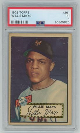 1952 Topps #261 Willie Mays PSA 1 POOR