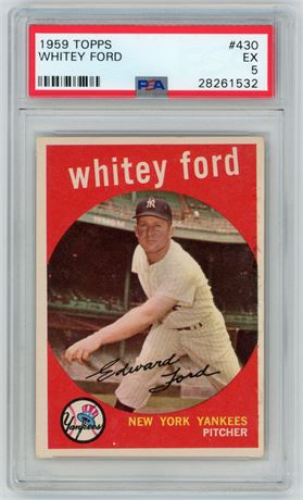 1959 Topps #430 Whitey Ford PSA 5 EX