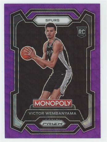 2023-24 Prizm #81 Monopoly Victor Wembanyama RC Purple Wave