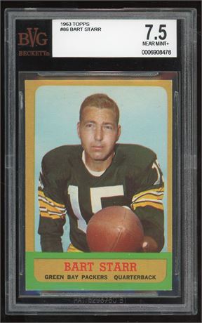 1963 Topps #86 Bart Starr BVG 7.5 NM+