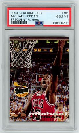 1993 Stadium Club #181 Michael Jordan Frequent Flyers PSA 10 GEM MINT