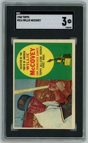 1960 Topps #316 Willie McCovey RC SGC 3 VG