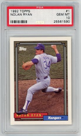 1992 Topps #1 Nolan Ryan PSA 10 GEM MINT