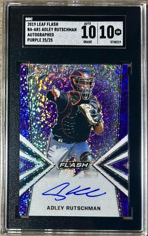 2019 Leaf Flash Adley Rutschman Purple Auto 25/25 SGC 10 Auto 10