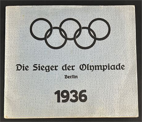 1936 Ed Haas Berlin Olympics Booklet w/Jesse Owens RC Complete w/All Stickers