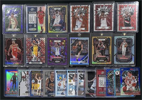 (24) Modern Basketball Insert/Prizm Star Lot w/ Doncic, Curry, Antetokounmpo