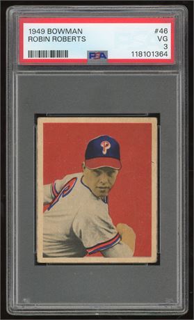1949 Bowman #46 Robin Roberts RC PSA 3 VG