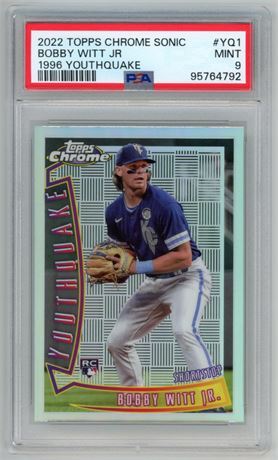 2022 Topps Chrome Sonic Bobby Witt Jr RC 1996 Youthquake PSA 9 MINT