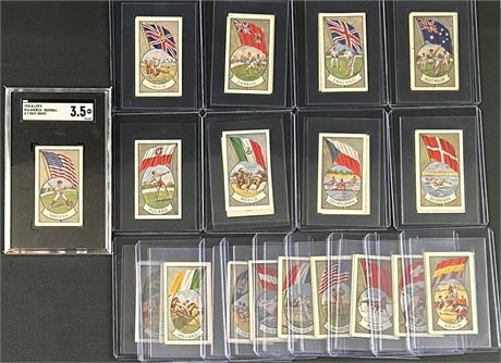 1936 Allen's Sports and Flags Complete Set (36) VG to VGEX