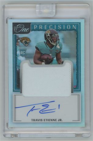 2021 Panini One Precision #314 Travis Etienne Jr. Prizm RC 09/49 Patch Auto