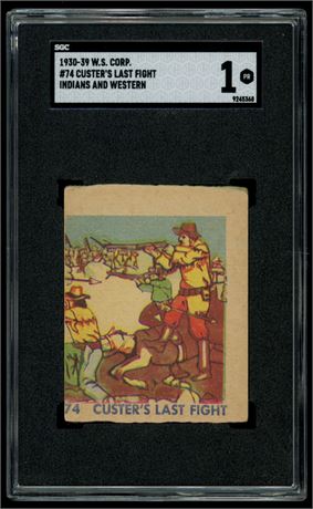 1930-1939 WS Corp Indians And Western #74 Custer's Last Fight SGC 1 POOR