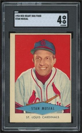 1954 Red Heart Dog Food Stan Musial SGC 4 VGEX