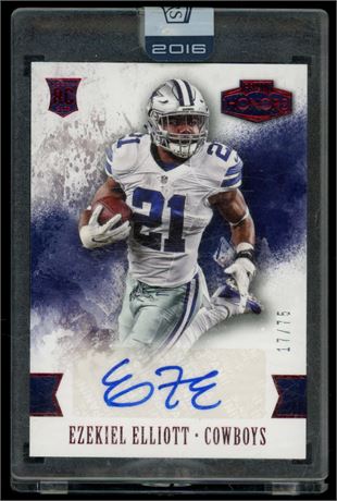 2016 Panini Honors Ezekiel Elliot RC 17/75 Auto