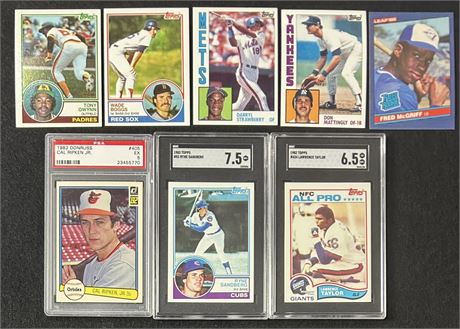 1980's Key RC Lot (8) w/ Ripken, Gwynn, Sandberg, Boggs